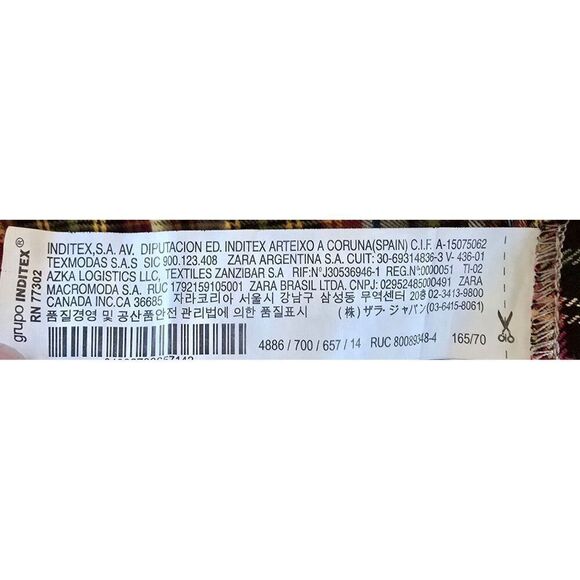 Zara Girls Plaid Pleated Mini Skirt Size 13-14 Multicolor School Style academia - Picture 7 of 10